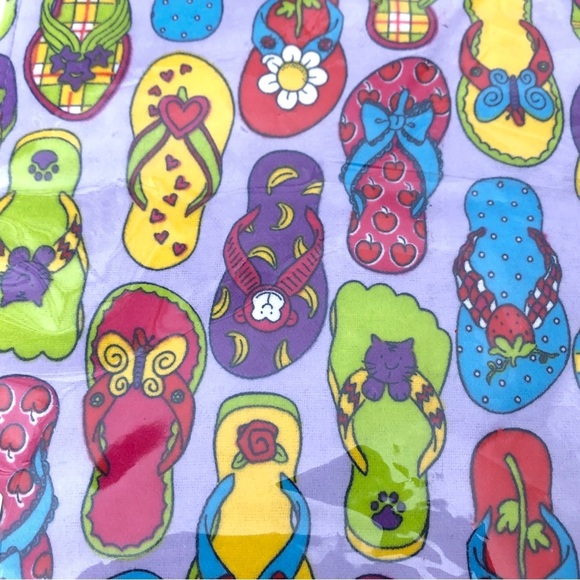 Handcrafted With Love Summer Beach Sandals Oversized Reversible Blanket Vintage - Picture 4 of 5